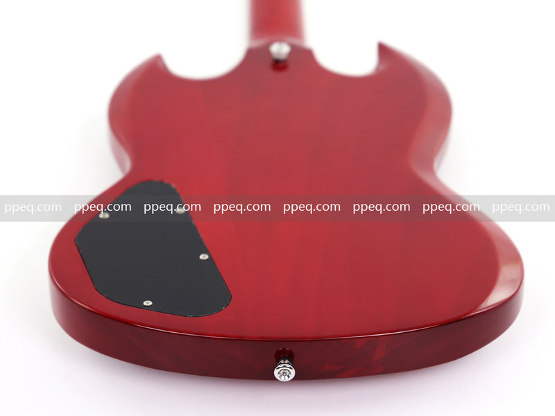 6-String SG-Style Electric Guitar with Gloss Cherry Red Finish (LYM-206)