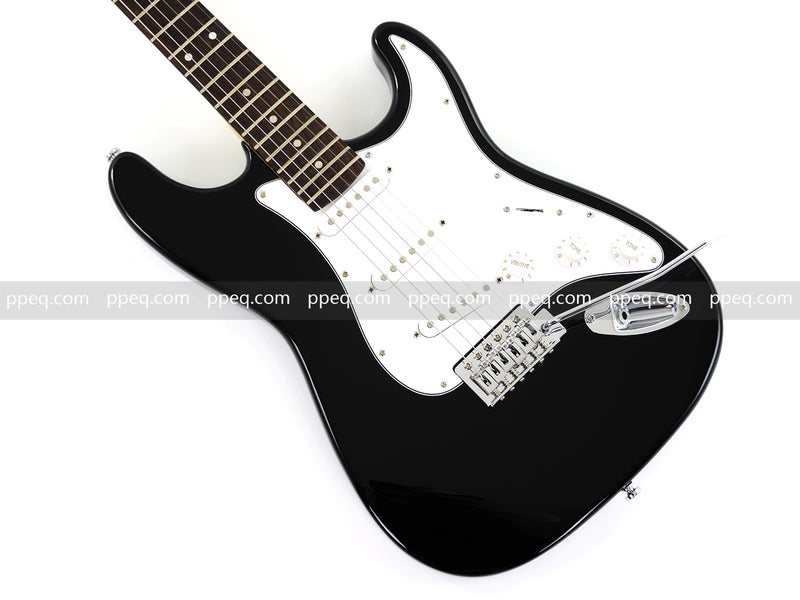 6-String ST-Style Electric Guitar with Gloss Black Finish (HY-2561)