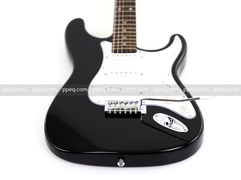 6-String ST-Style Electric Guitar with Gloss Black Finish (HY-2561)