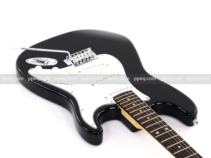 6-String ST-Style Electric Guitar with Gloss Black Finish (HY-2561)