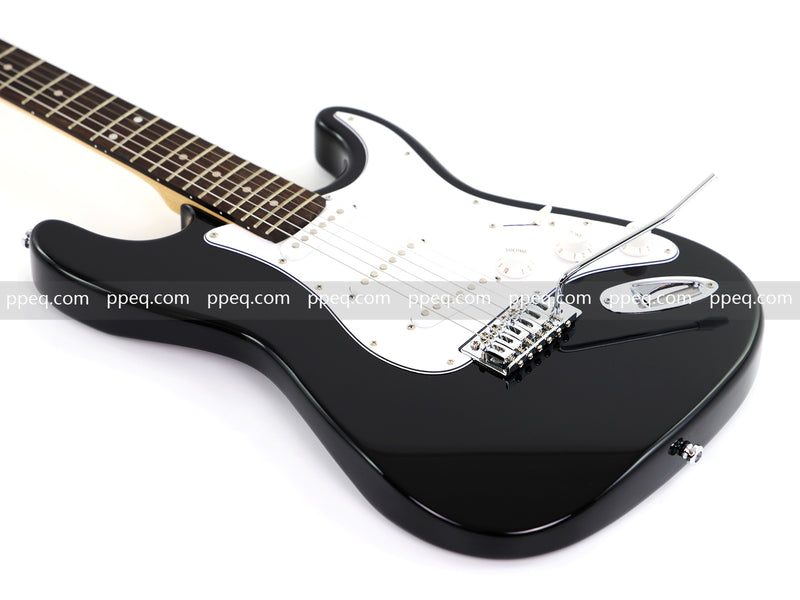 6-String ST-Style Electric Guitar with Gloss Black Finish (HY-2561)
