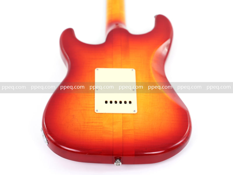 6-String ST-Style Neck-Through Electric Guitar with Gloss Cherry Sunburst Finish (11759, Limited Edition)