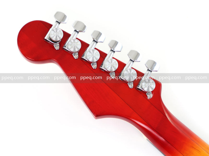 6-String ST-Style Neck-Through Electric Guitar with Gloss Cherry Sunburst Finish (11759, Limited Edition)