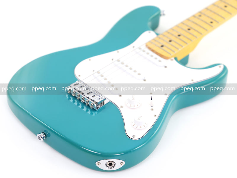 6-String ST-Style Electric Guitar with Gloss Turquoise Finish (HY-2557)