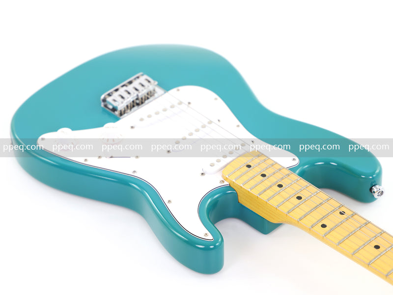 6-String ST-Style Electric Guitar with Gloss Turquoise Finish (HY-2557)