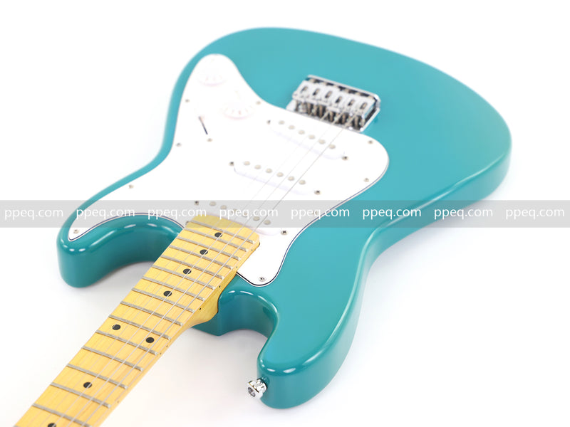 6-String ST-Style Electric Guitar with Gloss Turquoise Finish (HY-2557)