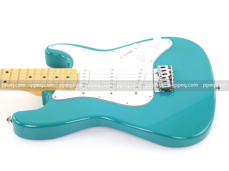 6-String ST-Style Electric Guitar with Gloss Turquoise Finish (HY-2557)