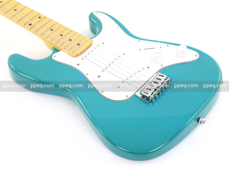 6-String ST-Style Electric Guitar with Gloss Turquoise Finish (HY-2557)