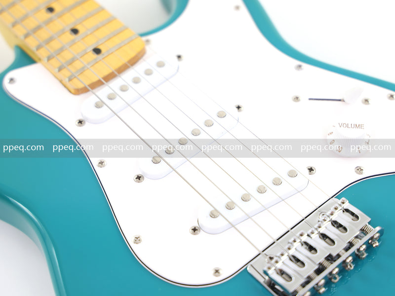 6-String ST-Style Electric Guitar with Gloss Turquoise Finish (HY-2557)