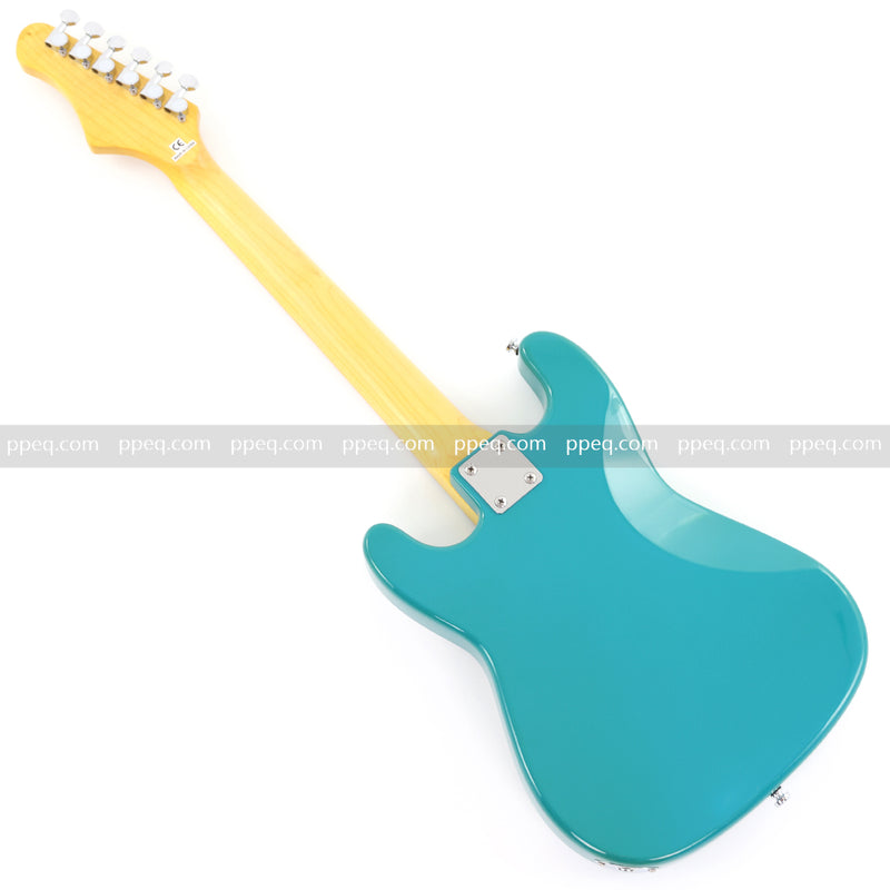 6-String ST-Style Electric Guitar with Gloss Turquoise Finish (HY-2557)