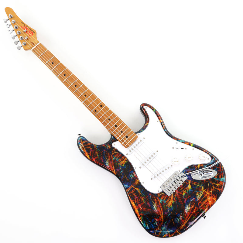 6-String ST-Style PC Body Electric Guitar with Gloss Hydrographic Graphic Finish (XST-304)