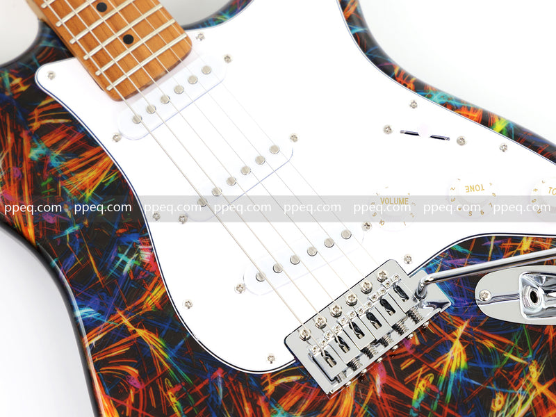 6-String ST-Style PC Body Electric Guitar with Gloss Hydrographic Graphic Finish (XST-304)