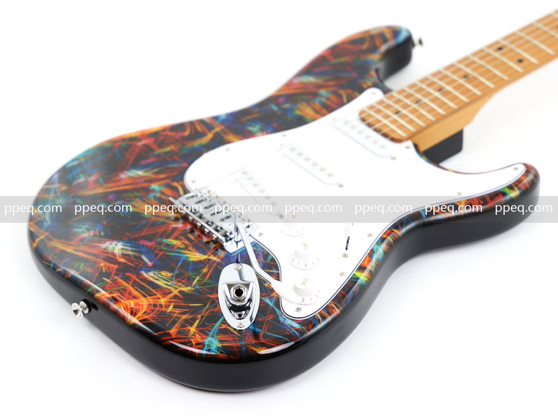 6-String ST-Style PC Body Electric Guitar with Gloss Hydrographic Graphic Finish (XST-304)