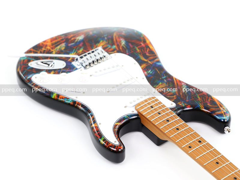 6-String ST-Style PC Body Electric Guitar with Gloss Hydrographic Graphic Finish (XST-304)