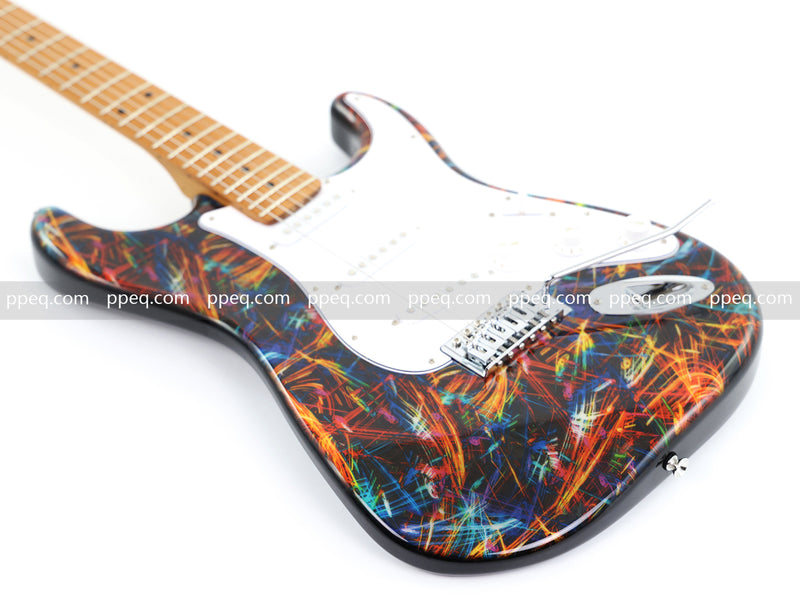 6-String ST-Style PC Body Electric Guitar with Gloss Hydrographic Graphic Finish (XST-304)