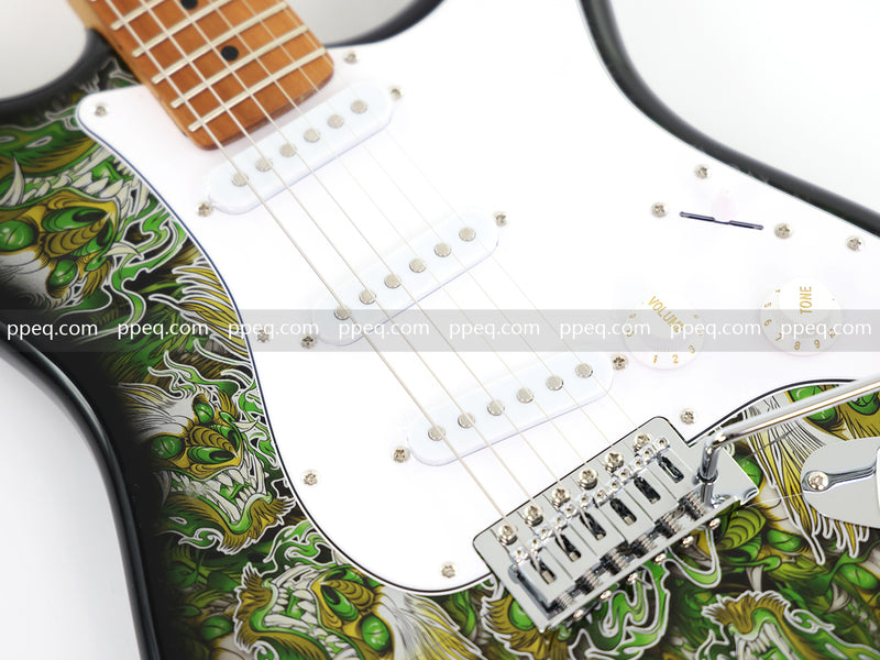 6-String ST-Style PC Body Electric Guitar with Gloss Mesmerizing Green Finish (XST-301)