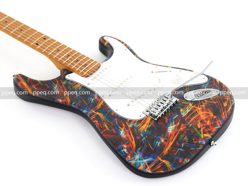 6-String ST-Style PC Body Electric Guitar with Matte Hydrographic Graphic Finish (XST-303)
