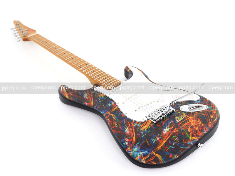 6-String ST-Style PC Body Electric Guitar with Matte Hydrographic Graphic Finish (XST-303)