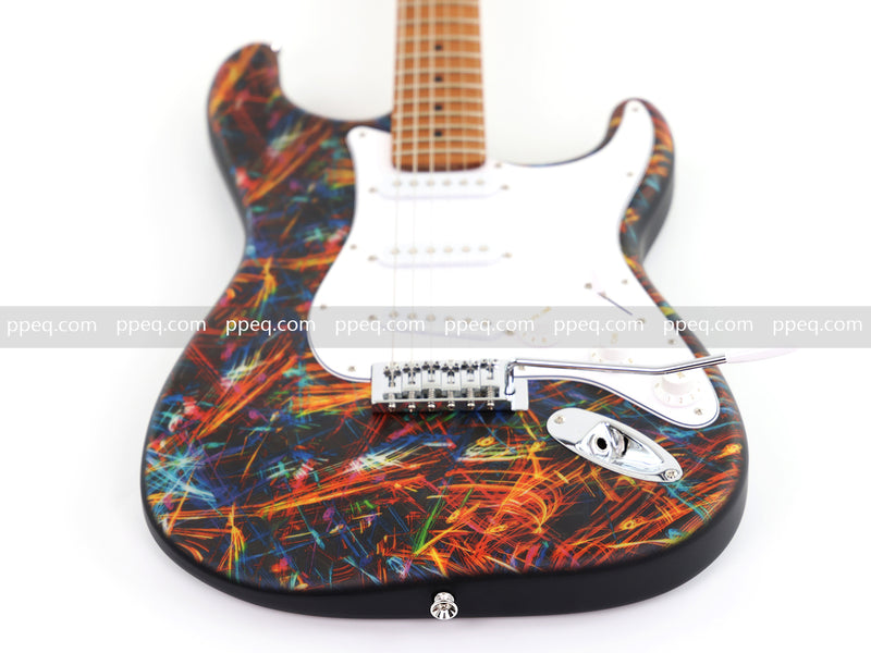 6-String ST-Style PC Body Electric Guitar with Matte Hydrographic Graphic Finish (XST-303)