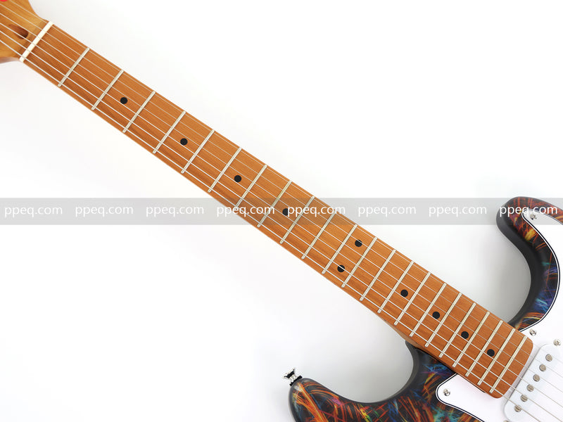 6-String ST-Style PC Body Electric Guitar with Matte Hydrographic Graphic Finish (XST-303)