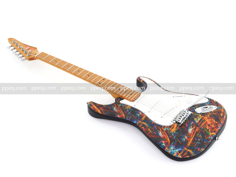 6-String ST-Style PC Body Electric Guitar with Matte Hydrographic Graphic Finish (XST-303)