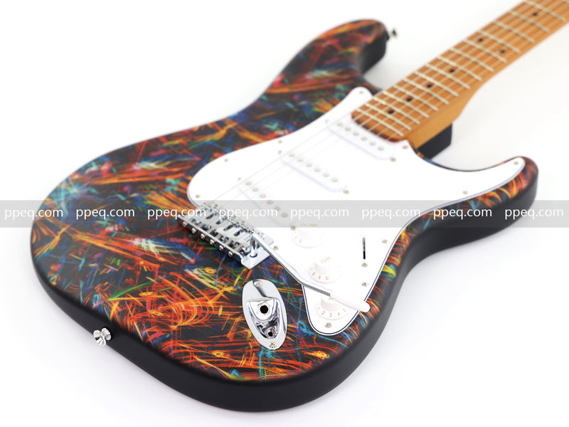 6-String ST-Style PC Body Electric Guitar with Matte Hydrographic Graphic Finish (XST-303)