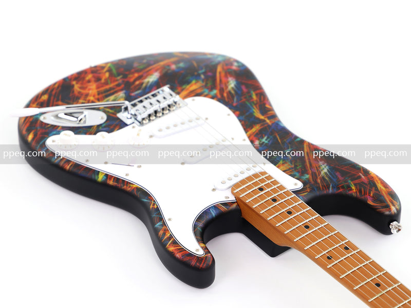 6-String ST-Style PC Body Electric Guitar with Matte Hydrographic Graphic Finish (XST-303)