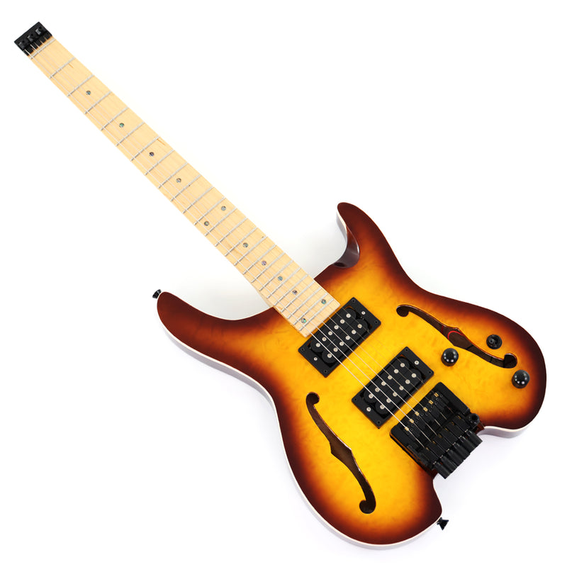 6-String Semi-Hollow Body Headless Electric Guitar (PWT-1902)