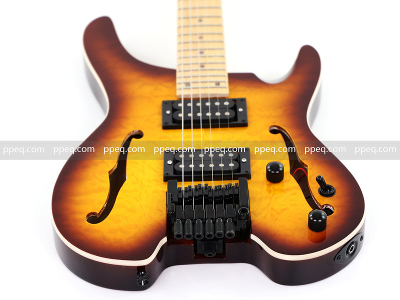 6-String Semi-Hollow Body Headless Electric Guitar (PWT-1902)