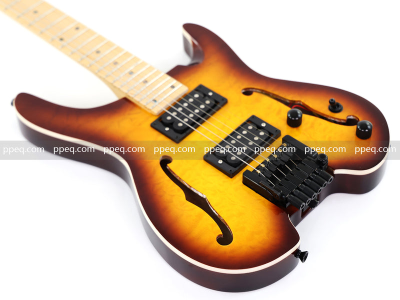 6-String Semi-Hollow Body Headless Electric Guitar (PWT-1902)