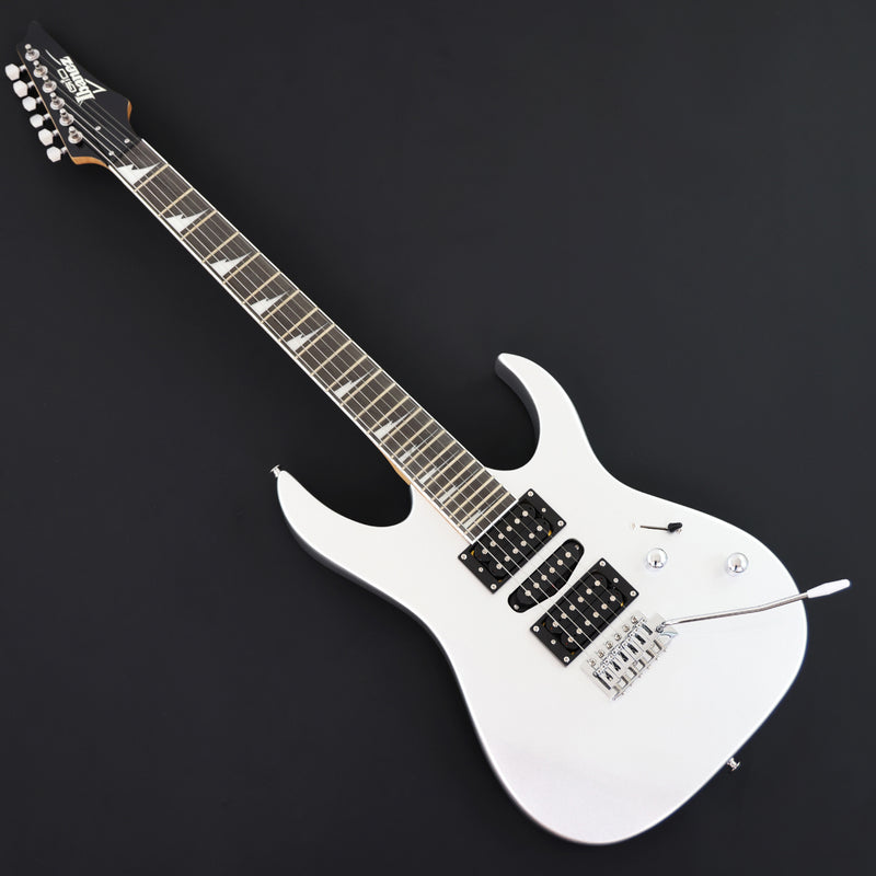 6-String Silver Metallic Finish Electric Guitar with Single-Direction Tremolo (YMZ-266)