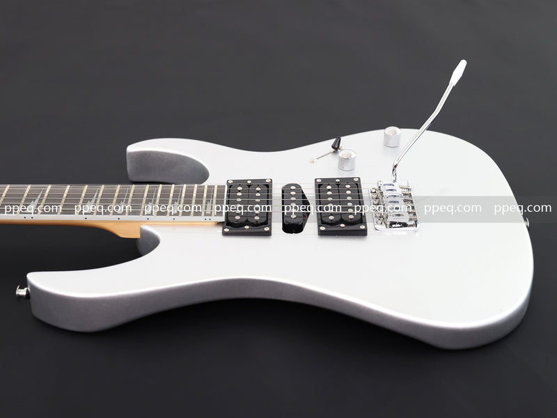 6-String Silver Metallic Finish Electric Guitar with Single-Direction Tremolo (YMZ-266)