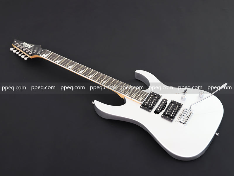 6-String Silver Metallic Finish Electric Guitar with Single-Direction Tremolo (YMZ-266)