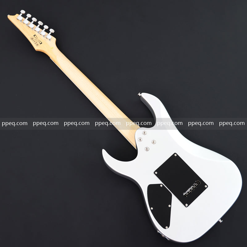 6-String Silver Metallic Finish Electric Guitar with Single-Direction Tremolo (YMZ-266)
