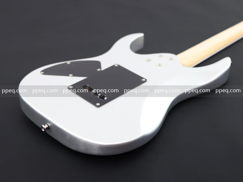 6-String Silver Metallic Finish Electric Guitar with Single-Direction Tremolo (YMZ-266)