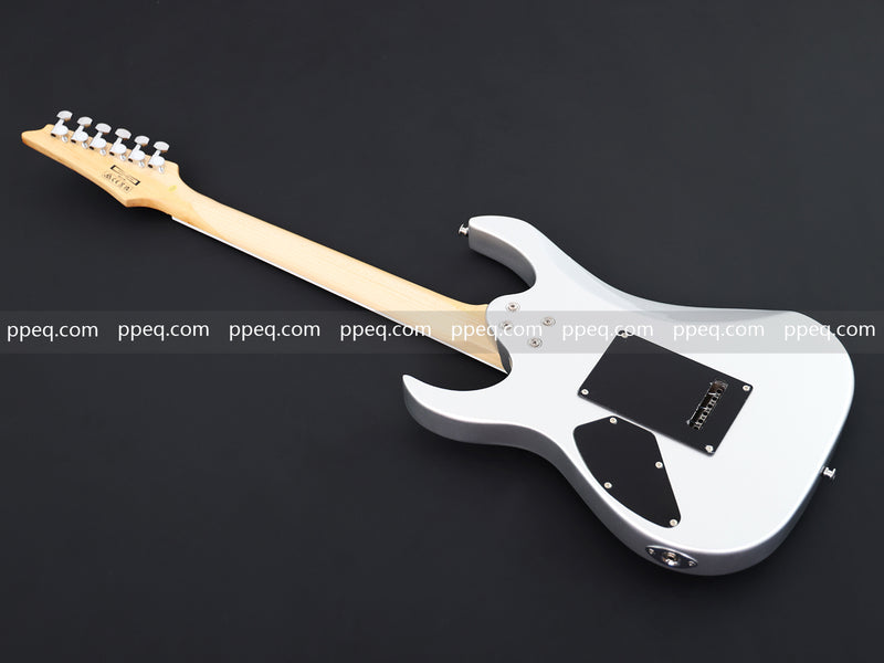 6-String Silver Metallic Finish Electric Guitar with Single-Direction Tremolo (YMZ-266)
