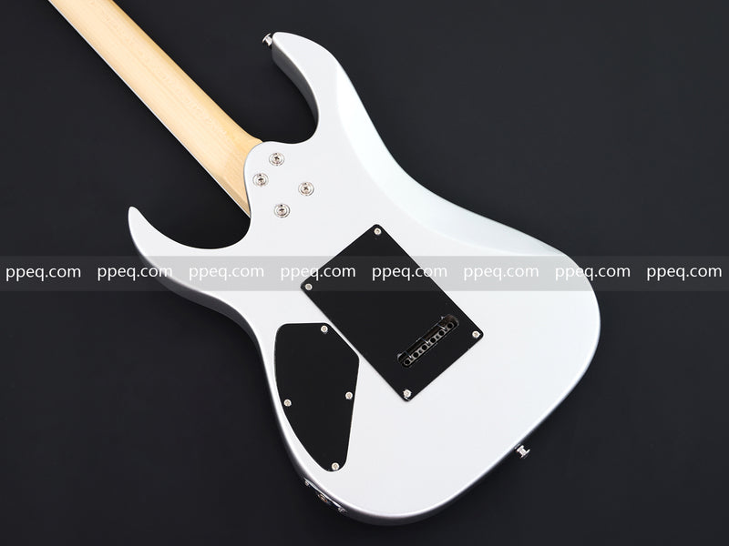 6-String Silver Metallic Finish Electric Guitar with Single-Direction Tremolo (YMZ-266)