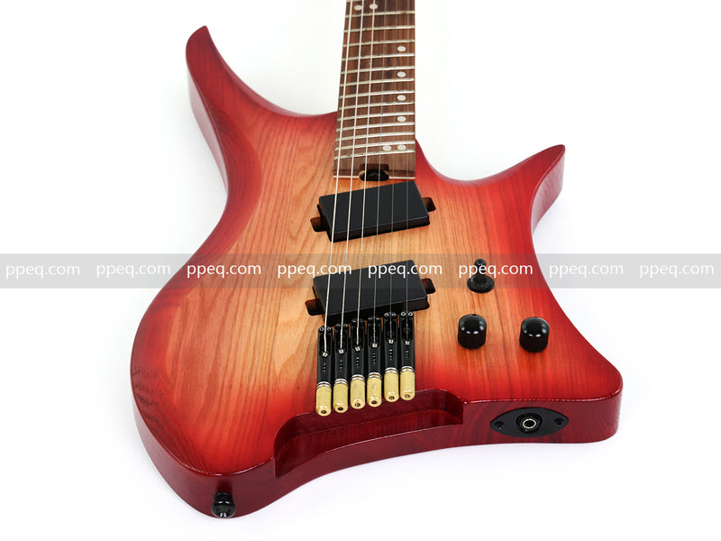 6-String Solid Ash Body Headless Electric Guitar with Matte Finish (PJX-523X)