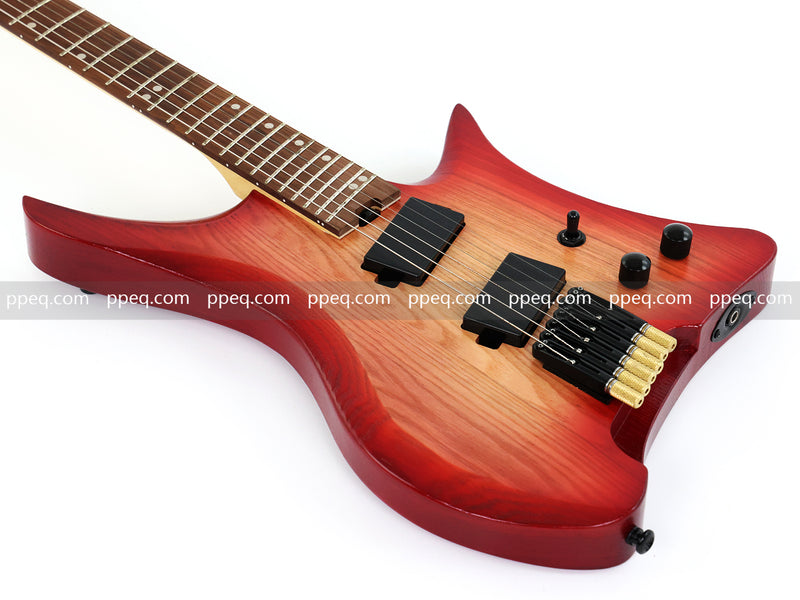6-String Solid Ash Body Headless Electric Guitar with Matte Finish (PJX-523X)