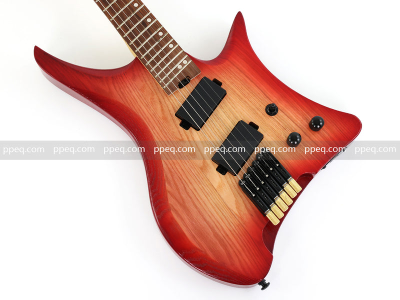6-String Solid Ash Body Headless Electric Guitar with Matte Finish (PJX-523X)