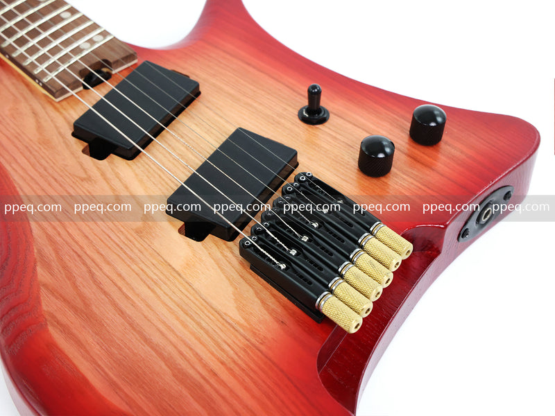 6-String Solid Ash Body Headless Electric Guitar with Matte Finish (PJX-523X)