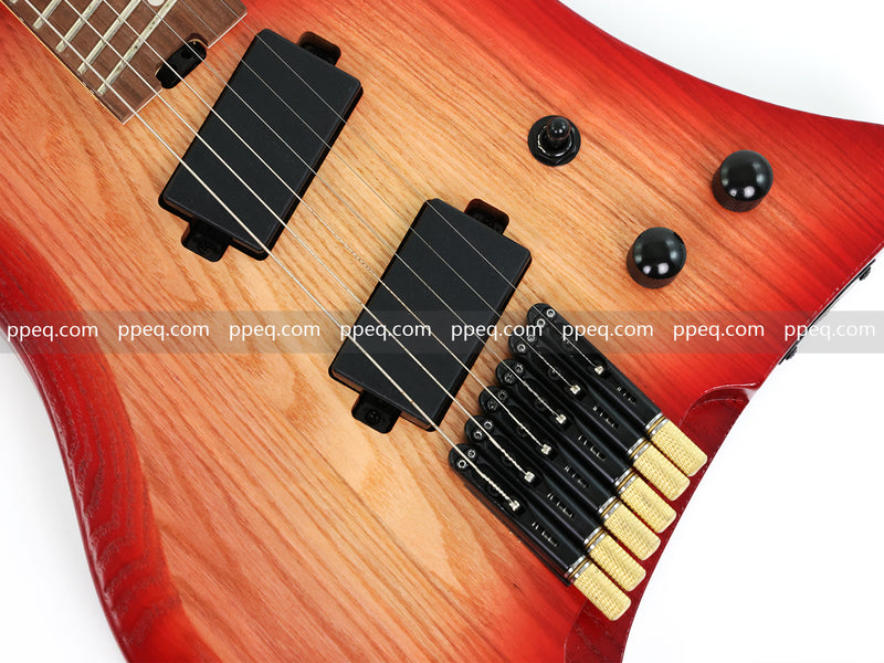 6-String Solid Ash Body Headless Electric Guitar with Matte Finish (PJX-523X)