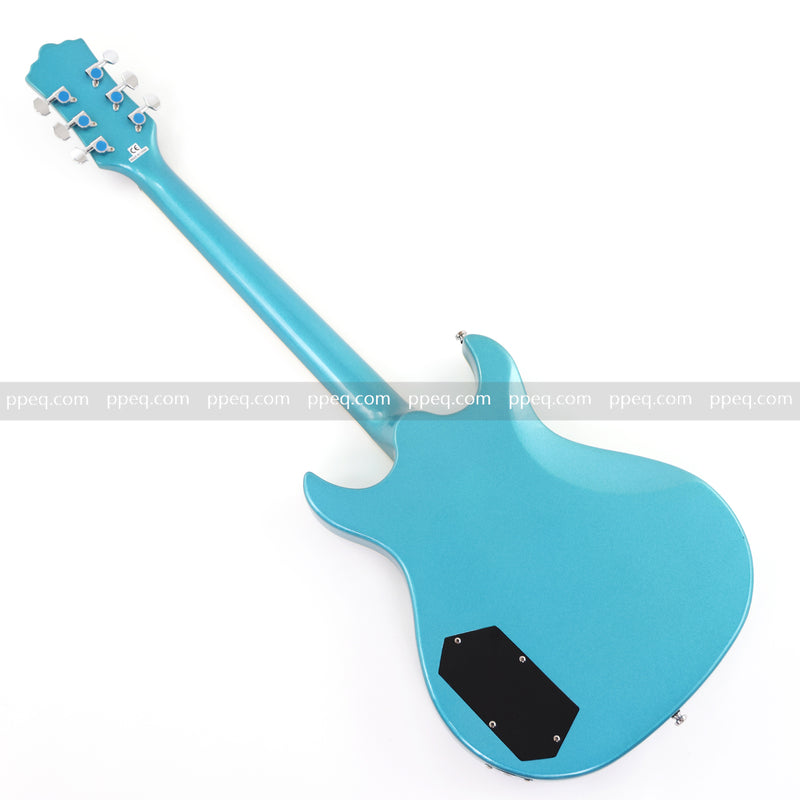 6-String Tiffany Blue Electric Guitar with Gloss Metallic Finish (HY-2509)