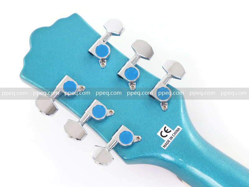 6-String Tiffany Blue Electric Guitar with Gloss Metallic Finish (HY-2509)