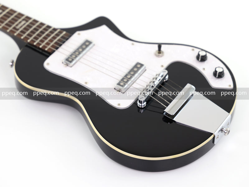 6-String Travel & Portable Electric Guitar with Gloss Black Finish (HY-2503)