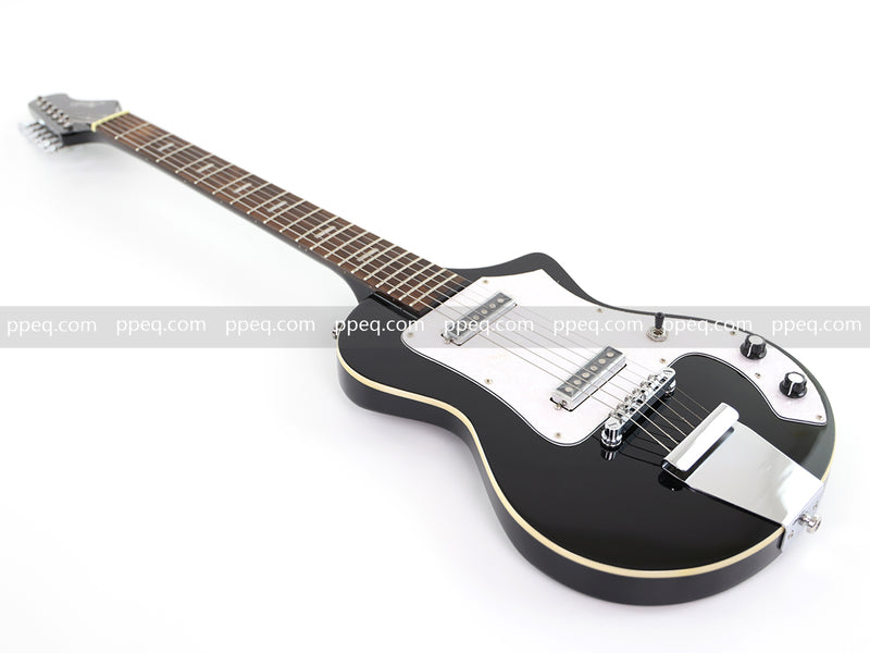 6-String Travel & Portable Electric Guitar with Gloss Black Finish (HY-2503)