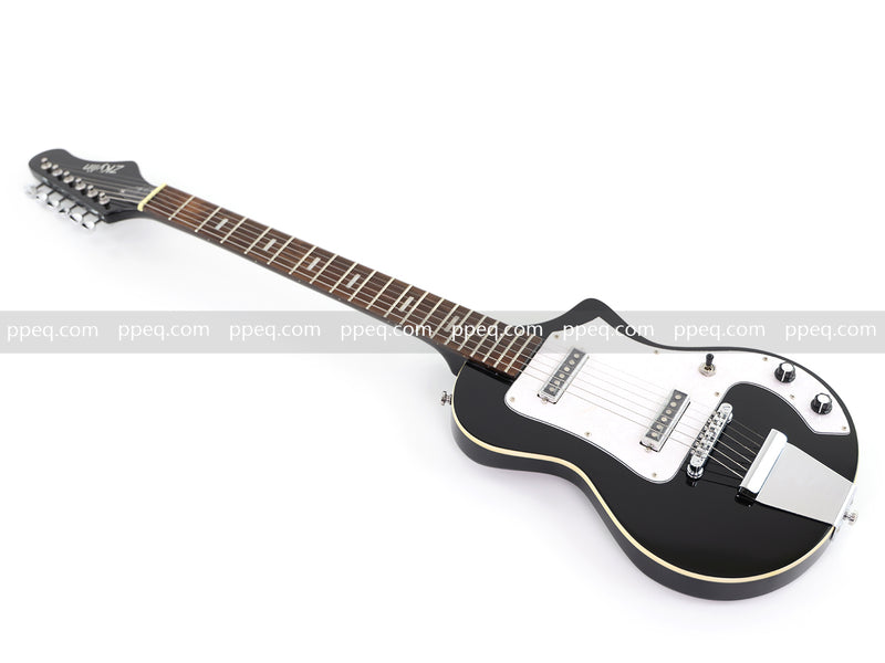 6-String Travel & Portable Electric Guitar with Gloss Black Finish (HY-2503)