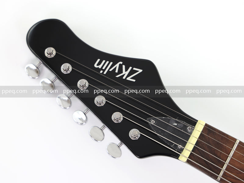 6-String Travel & Portable Electric Guitar with Gloss Black Finish (HY-2503)