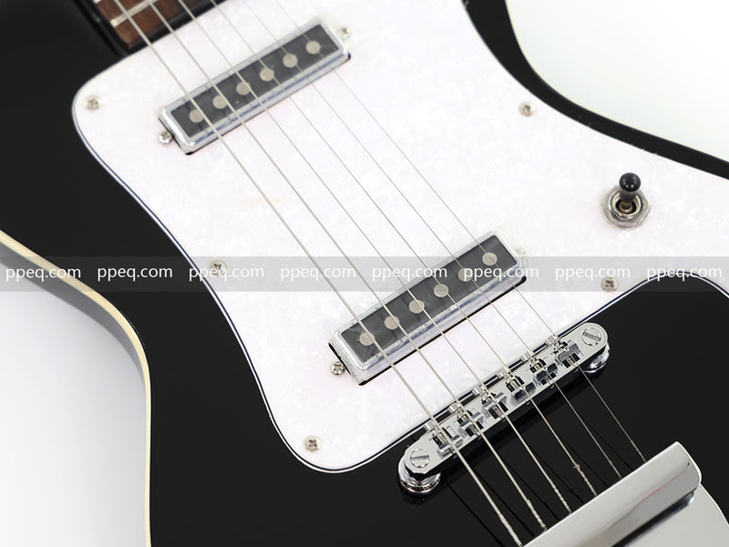 6-String Travel & Portable Electric Guitar with Gloss Black Finish (HY-2503)