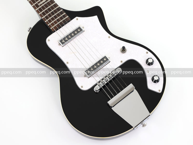 6-String Travel & Portable Electric Guitar with Gloss Black Finish (HY-2503)